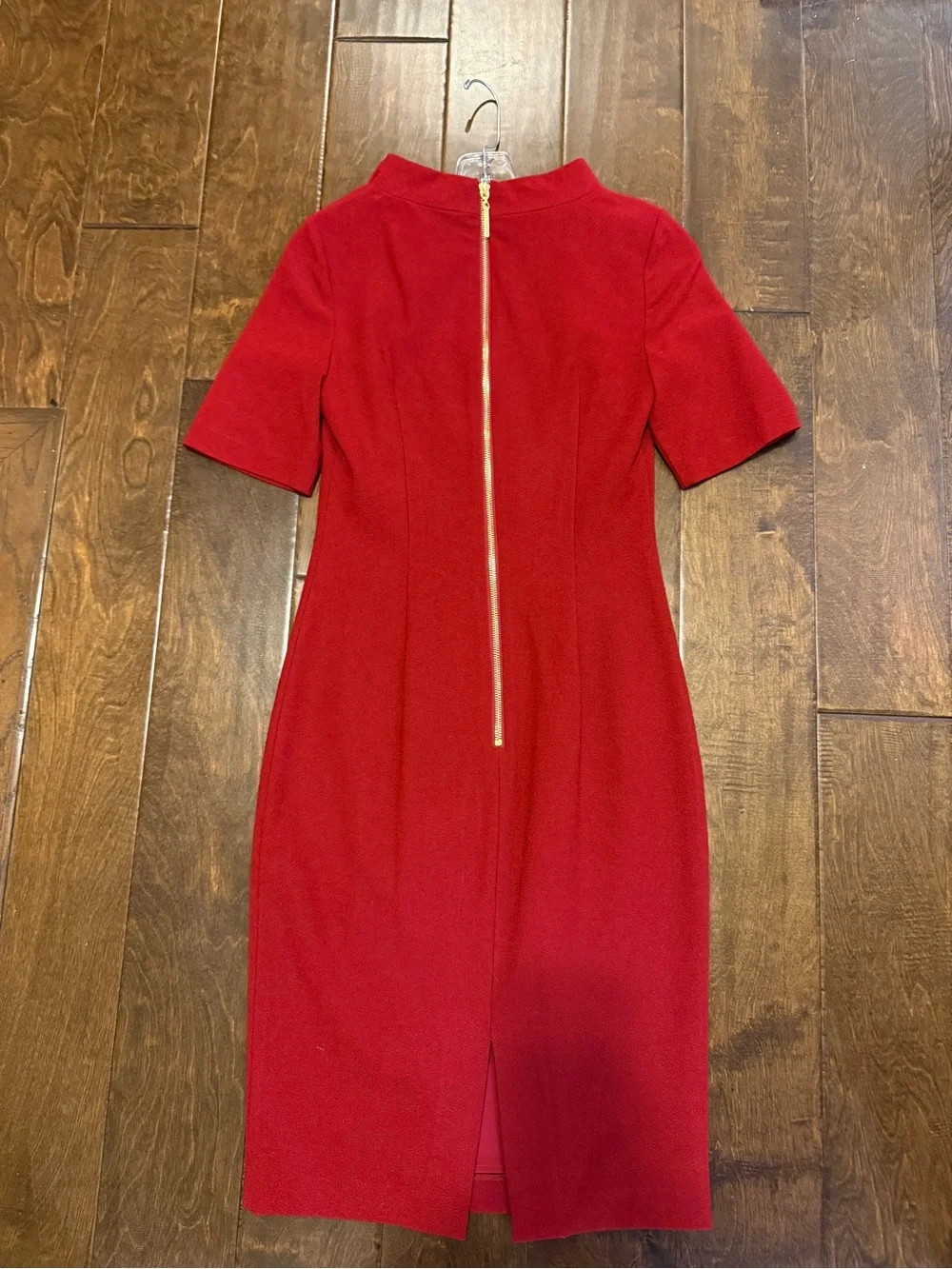 Badgley Mischka Red Midi Sheath Dress